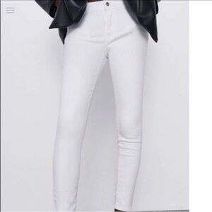 Zara white stretch jeans